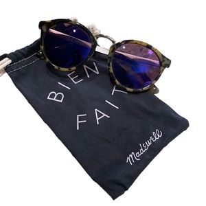 NWOT Madewell Tortoise Shell Blue Tinted Sunglasses